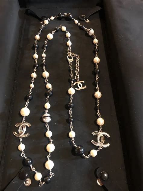 chanel necklace mens black|authentic chanel necklaces.